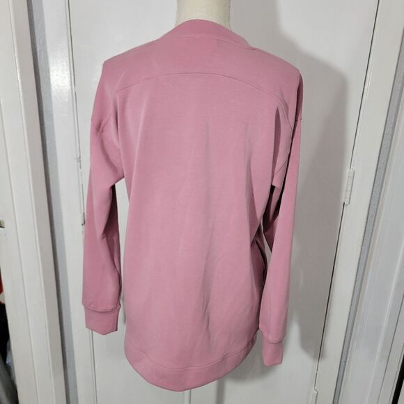 Sage bottom crossover hem pullover tunic/sweatshirt - Picture 6 of 12